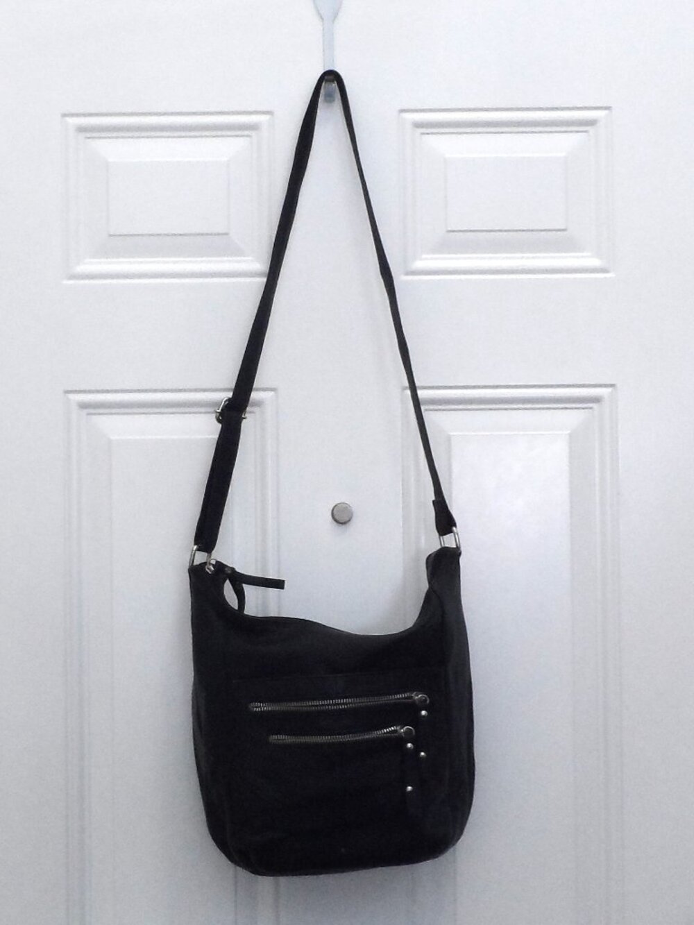 Great American Leather Works Shoulder/Crossbody Bag in Black,Made in India - Picture 4 of 16